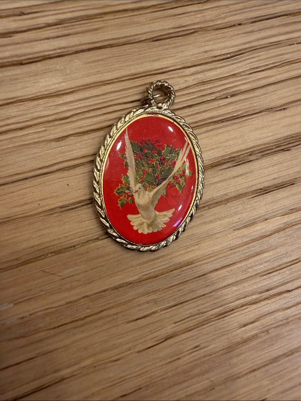 Dove Bird Pendant Holy Spirit Peace Religious Vintage Catholic
